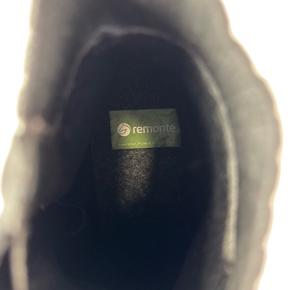 Remonte R1172 Womens 8 EU 39 Black Red White Ankle Boots Knit Back Zip - Picture 6 of 8